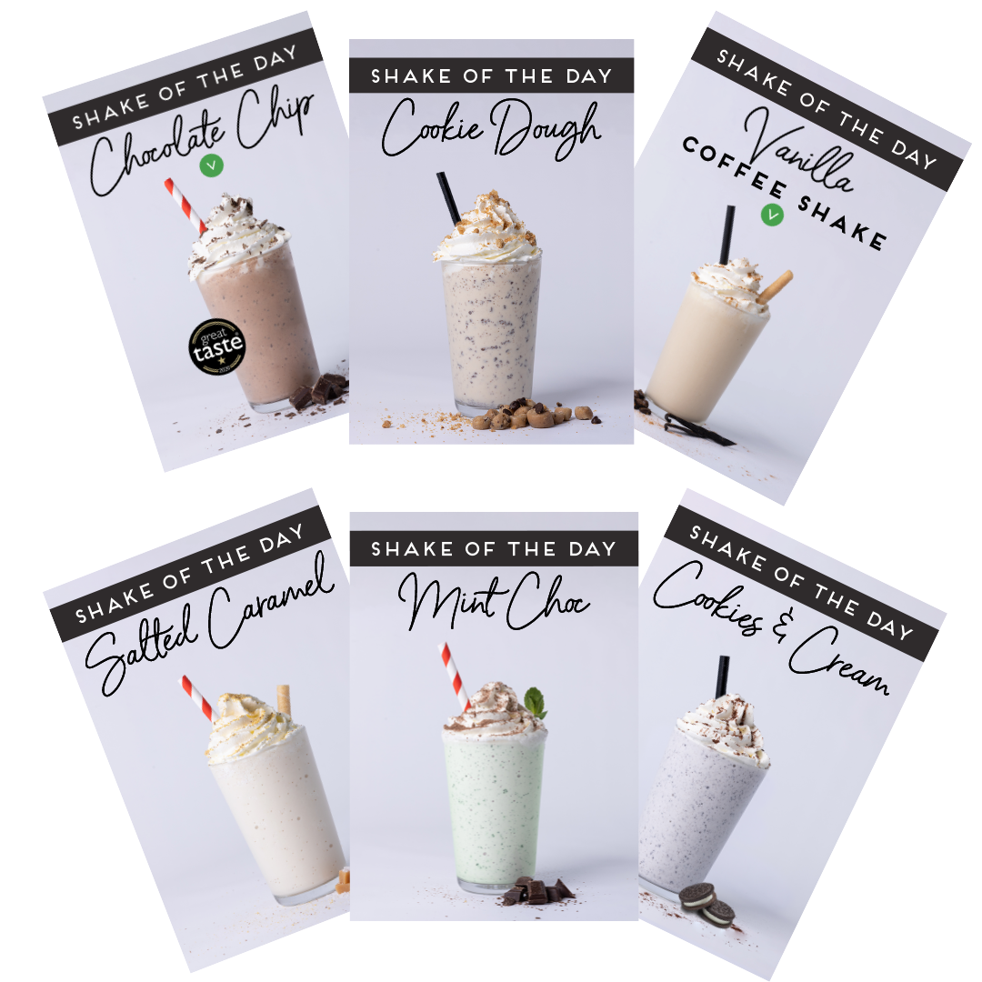 Shake of the Day Board Cheeky Moo Shakes from Projuice