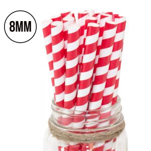 Red Stripe paper Straws