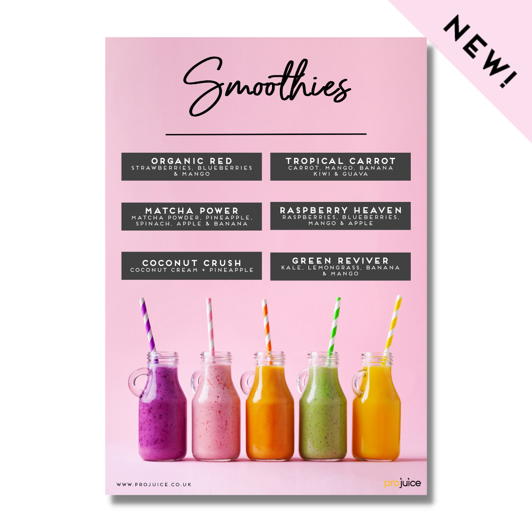 Smoothie Menu Bundle A2 Menu Board + Seasonal Smoothies!