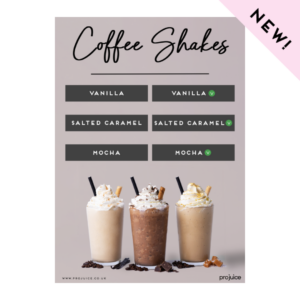 Coffee Shakes Menu Board