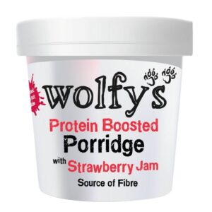 Protein Boosted Porridge with Strawberry Jam